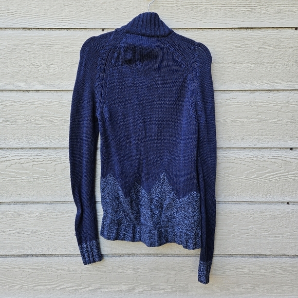 Horny Toad blue merino wool Seabourn zip cardigan size large - Picture 2 of 10